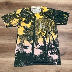 Vintage 90s AOP Save The Rainforests Shirt Mens M Single Stitch All Over Print